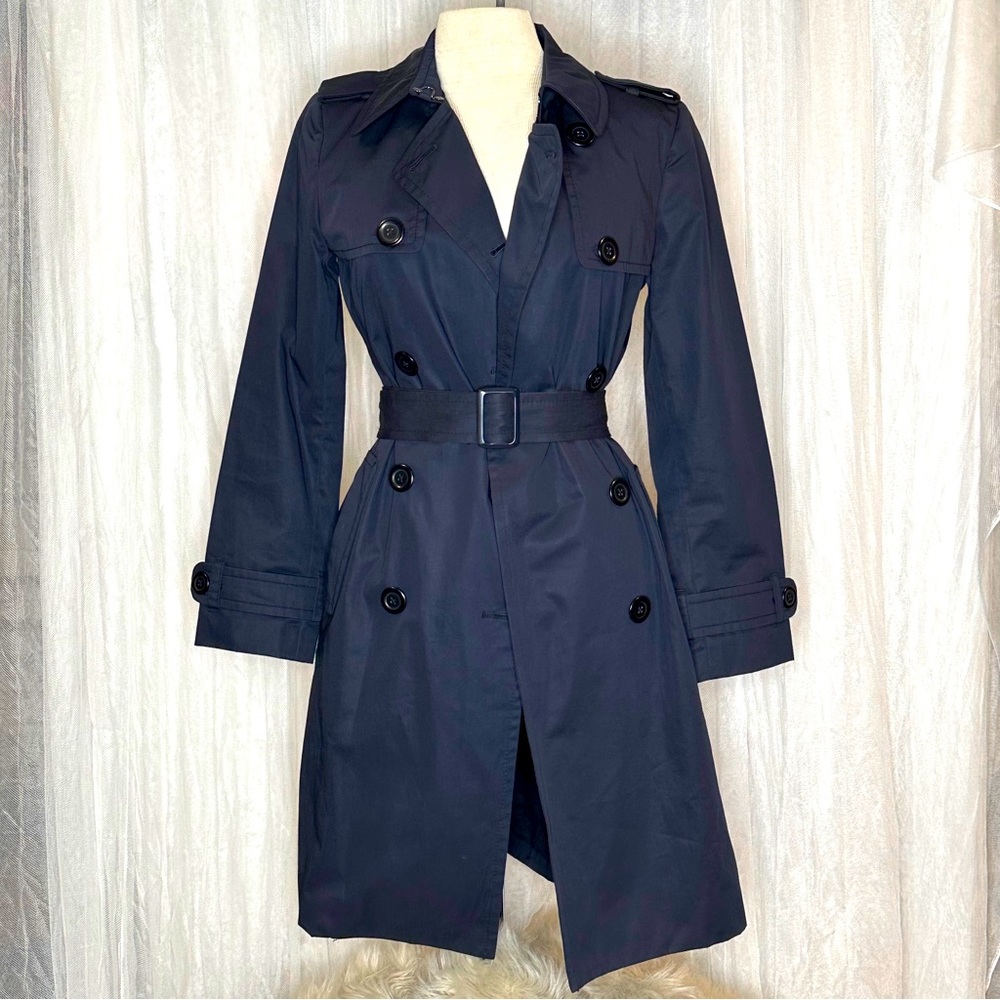 Dark Blue Banana Republic Trenchcoat